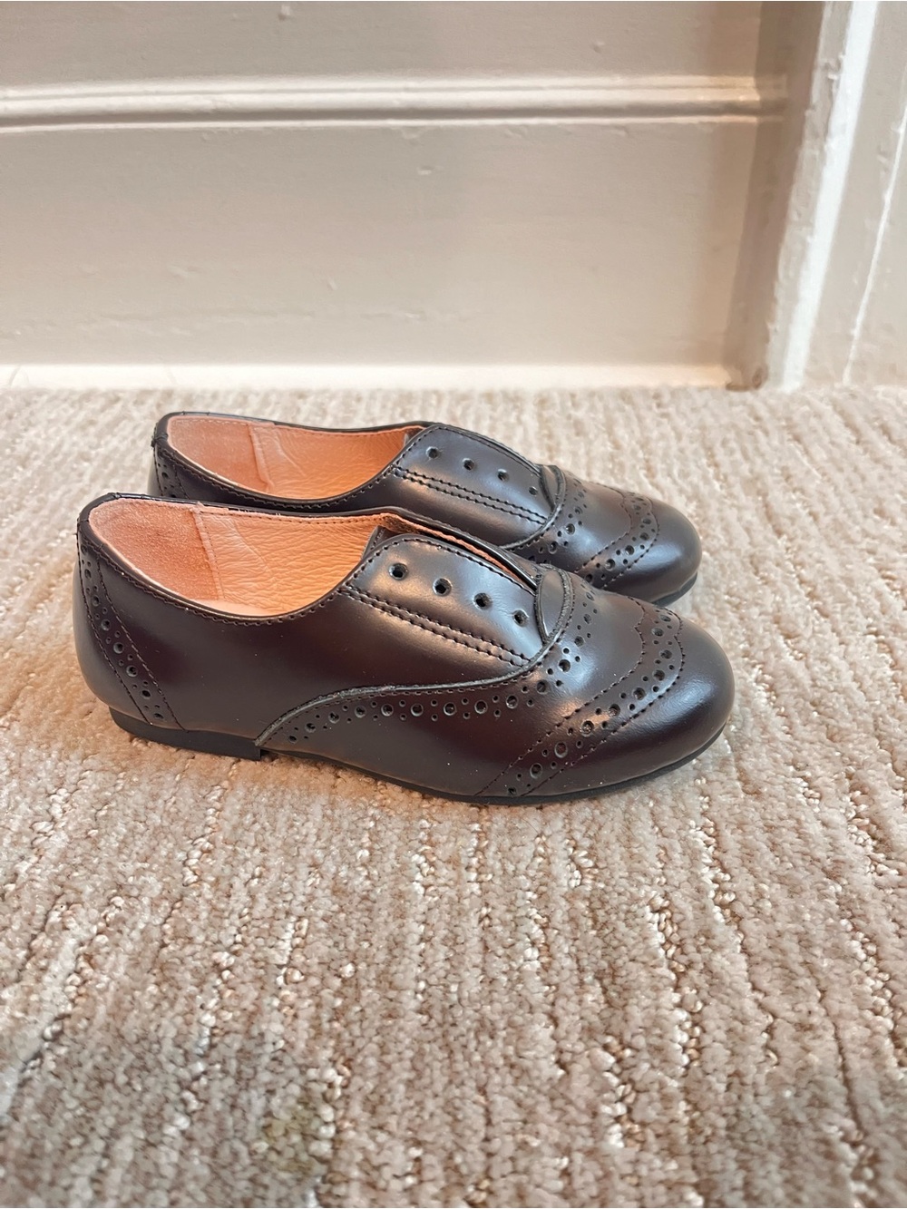 Classic Dark Brown Kids Loafer Dress Shoes
